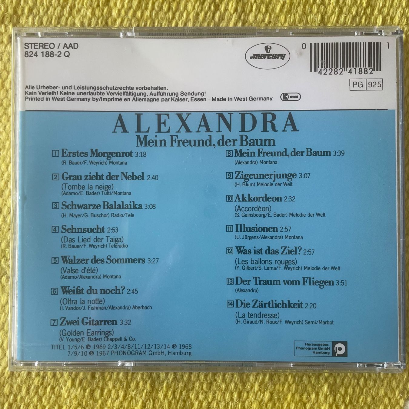 CDs: ALEXANDRA-MEIN FREUND, DER BAUM – D'occasion à Rorschacherberg par CD-Roli 1