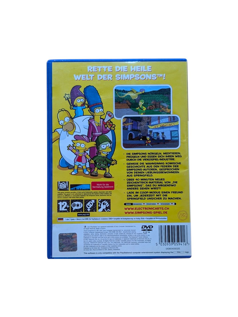Sony Spiele: Die Simpsons: Das Spiel PlayStation 2 (PS2) – Gebraucht aus Domat/Ems von IsseldorsShop 1