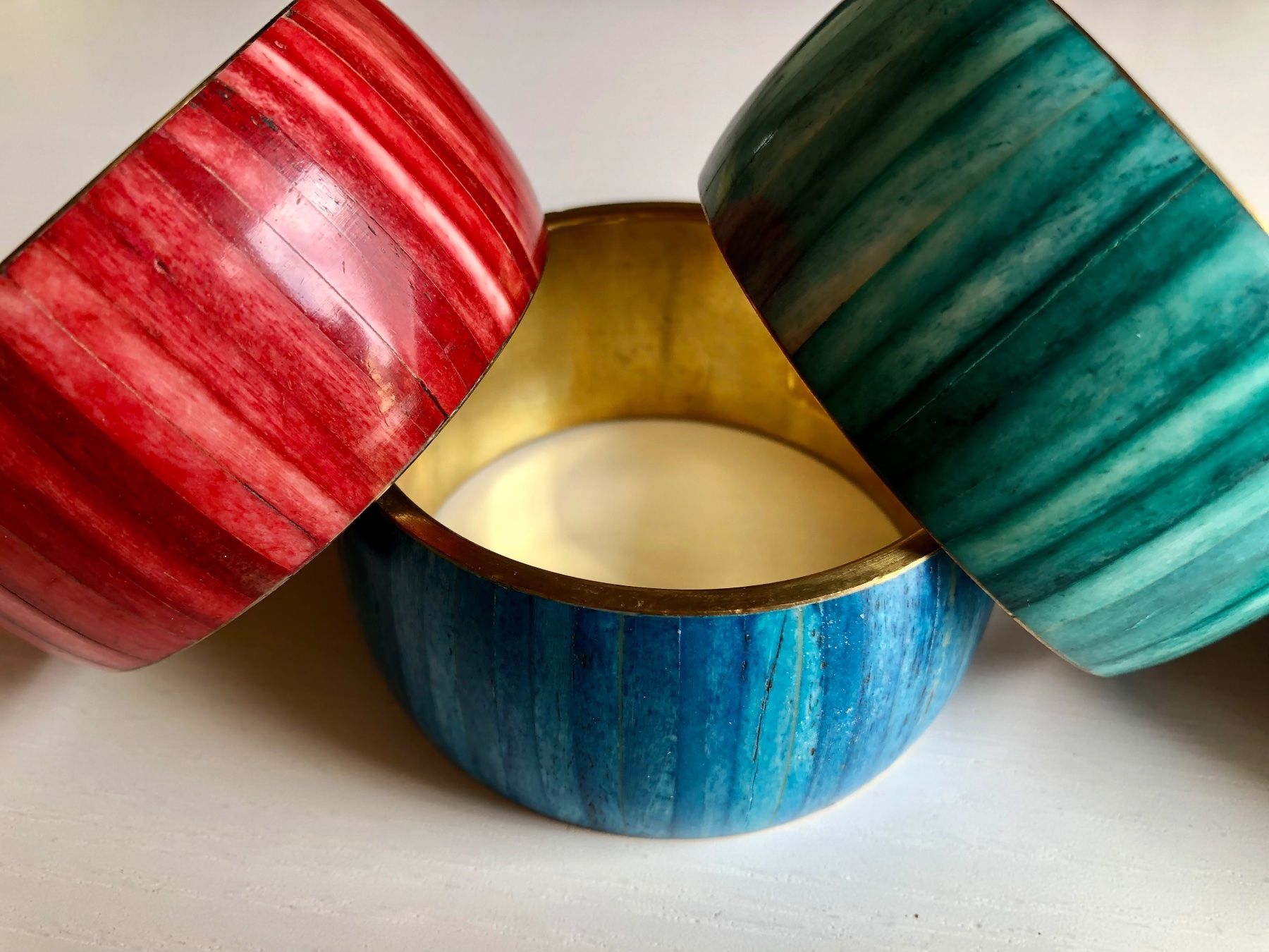 Bracciali & Braccialetti: Sammlung 21 Armringe, Messing, farbig – Usato da Zürich venduto da stiiiviii 1