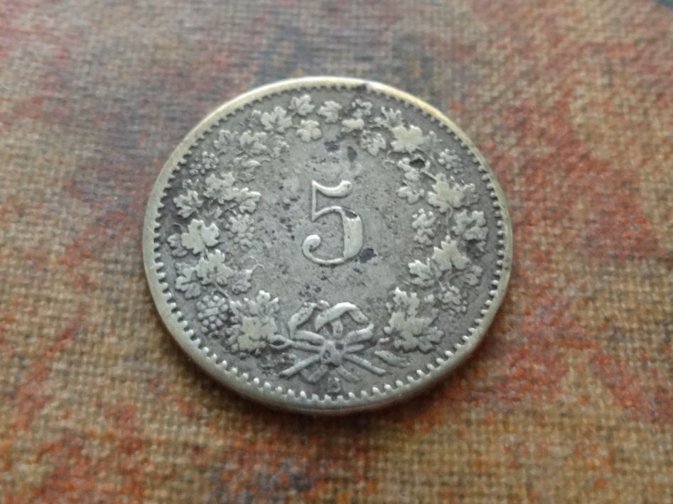 Tutti le monete: 5 Rp. 1873  (C) – Usato da Romanel-sur-Lausanne venduto da Swift13 1