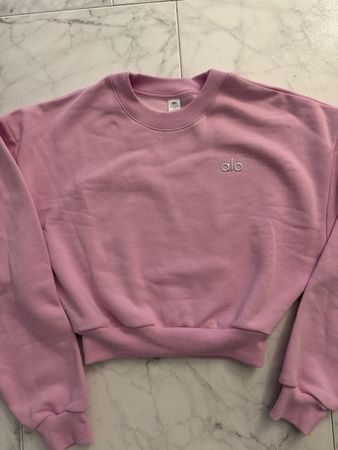Alo Yoga Sweatshirt rosa Grösse XS ungetragen