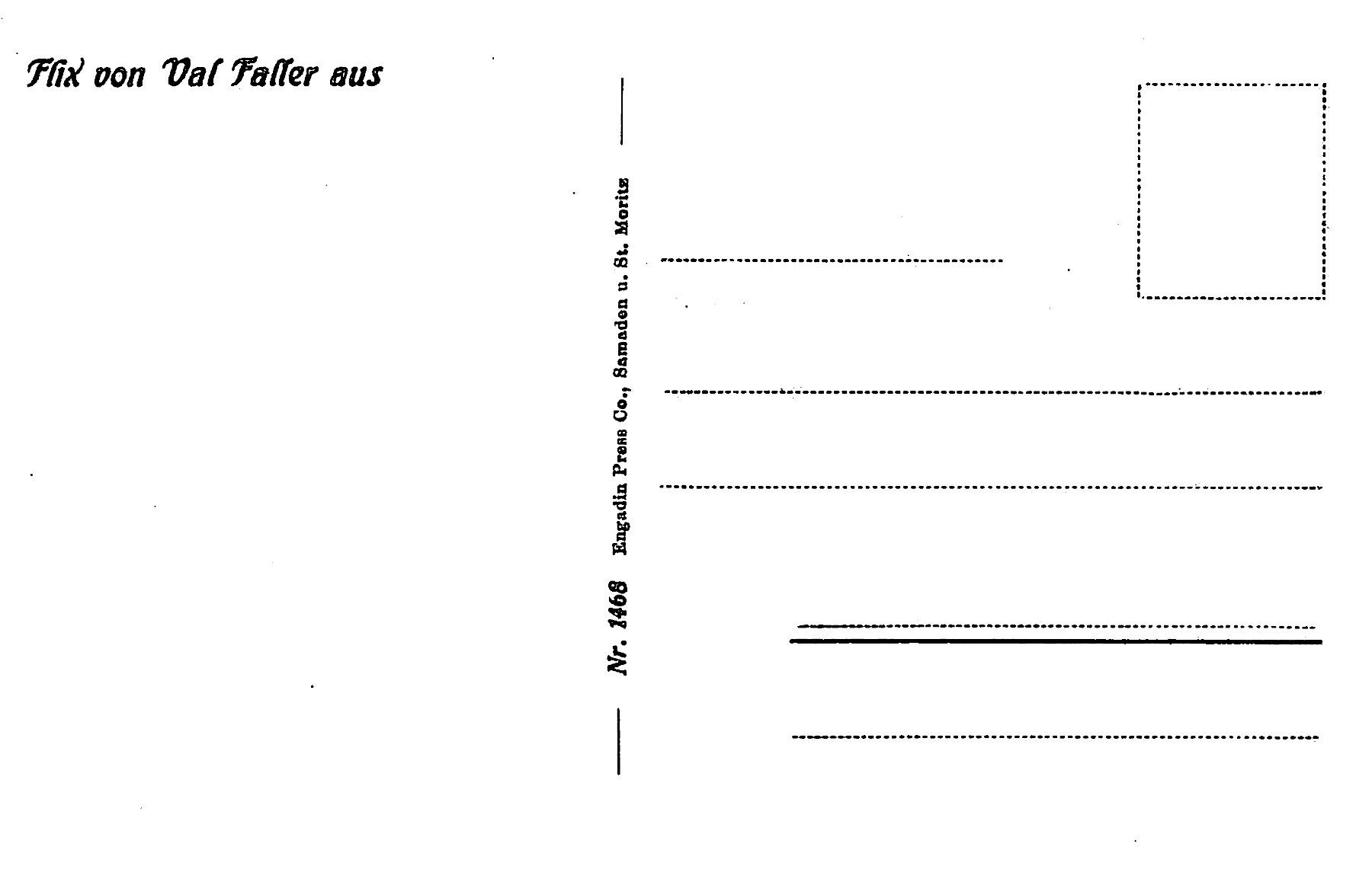 Cartoline postali: Flix von Val Faller aus – Usato da Ottikon b.Kemptth. venduto da Neptun1974 1