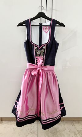 Dirndl Spieth & Wensky Gr. 36, dunkelblau/pink