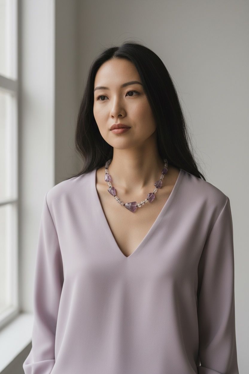 Catenine: Unikat - wunderbarte Kunzit, Amethyst Kette NEU – Nuovo e nell'imballaggio originale da Basel venduto da Chili007 9