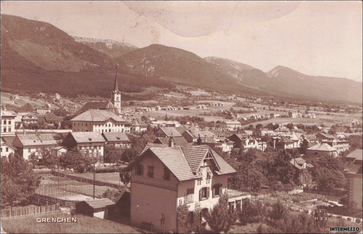 Ansichtskarten: Grenchen SO // 1921 Stadt – Gebraucht aus Basel von intermezzo12