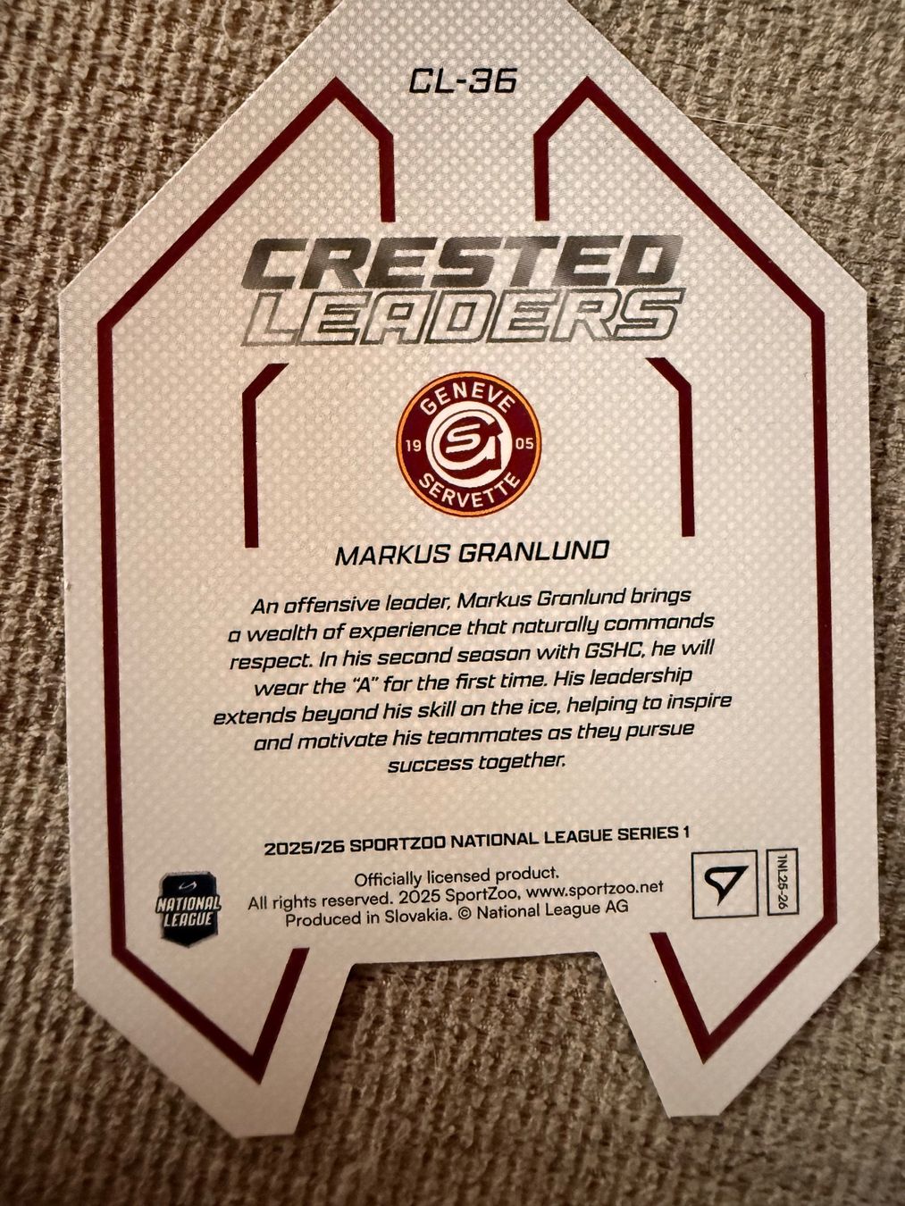 Sportzoo Carte collezionabili: Markus Granlund - GSHC - Crested Leaders - CL-36 – Nuovo (secondo la descrizione) da Cheyres venduto da KeK04 1
