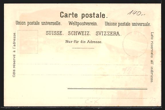 Ansichtskarten: Litho Lichtensteig, Gesamtansicht, Markt – Gebraucht aus Berlin von bartko-reher 1