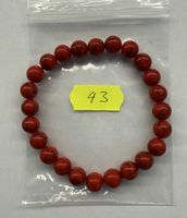 Rotes Türkis Kugeln Naturstein Armband.