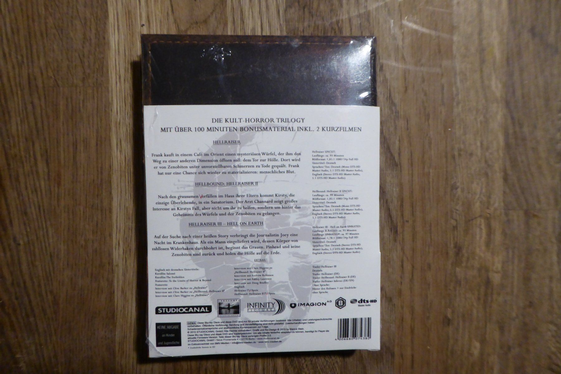 Tutti i DVDs: Mediabook wattiert Hellraiser Trilogie – Nuovo e nell'imballaggio originale da Allschwil venduto da Summelsarium 1