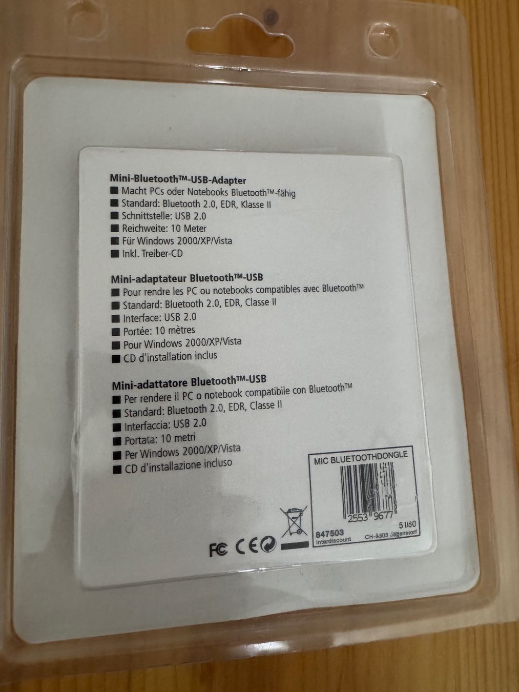 Microspot Laufwerke & Adapter: Bluetooth USB Adapter für PC/Laptop ohne Bluetooth, neu – Gebraucht aus Arisdorf von imbeck 2
