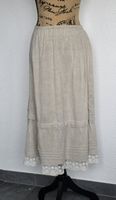 Handmade Sommerrock aus Leinen, mit Spitze Gr. M/L