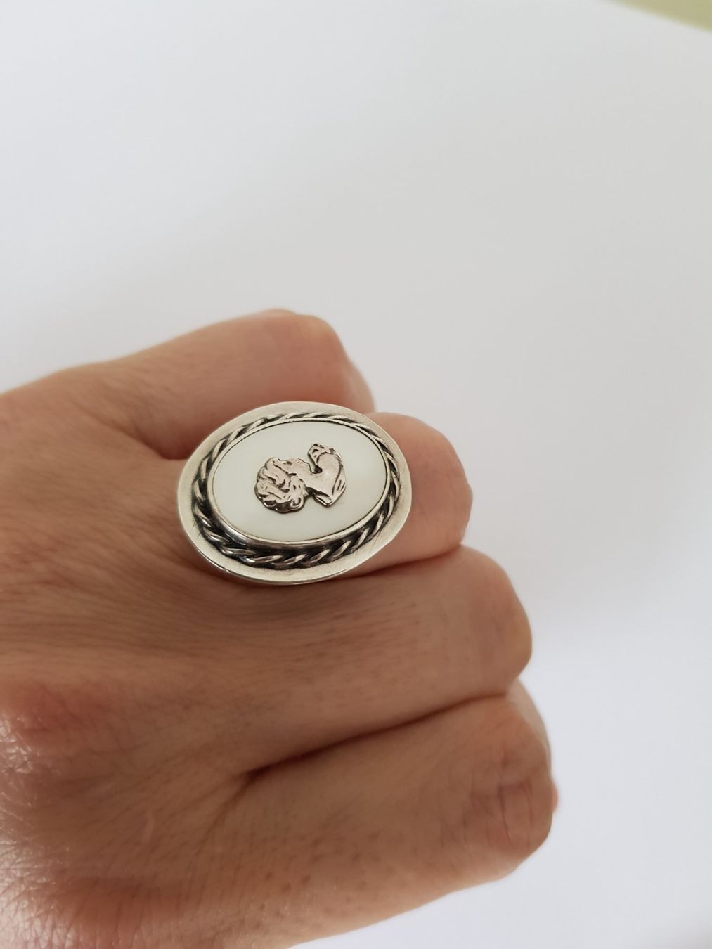 Anelli: Ring Silber 925 mit Kamee, Gr.54, neuwertig – Nuovo (secondo la descrizione) da Berneck venduto da heikodzint