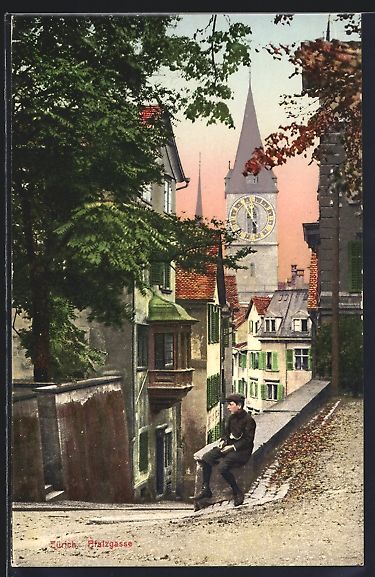 Cartoline postali: AK Zürich, Pfalzgasse – Usato da Berlin venduto da bartko-reher