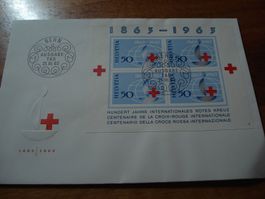 FDC Block Rotes Kreuz 1963, ungelaufen