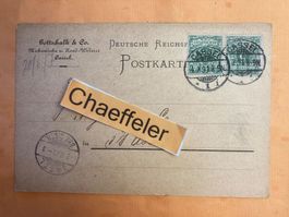 1891 Postkarte Deutsche Reichspost