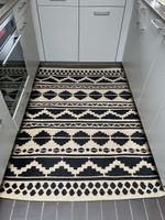 Scandy Teppich, Schwarz/Natur, 120x170 cm