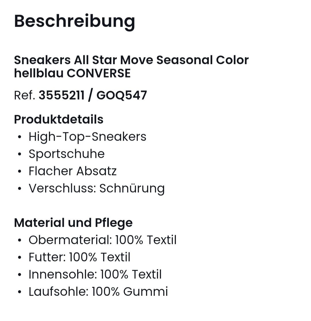 Converse Scarpe da uomo: Converse All Star Move High, hellblau, Gr. 37 – Nuovo e nell'imballaggio originale da Zürich venduto da stefanella 4