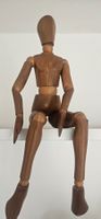Rarität Vintage Geliederpuppe aus Walnuss Holz