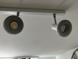 Deckenspot mit 5 Leuchten weiss Metall gebraucht