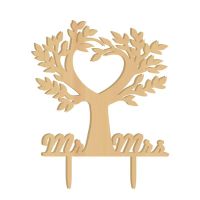 NEUER Holz Torten Topper Herz - Baum - 2021073
