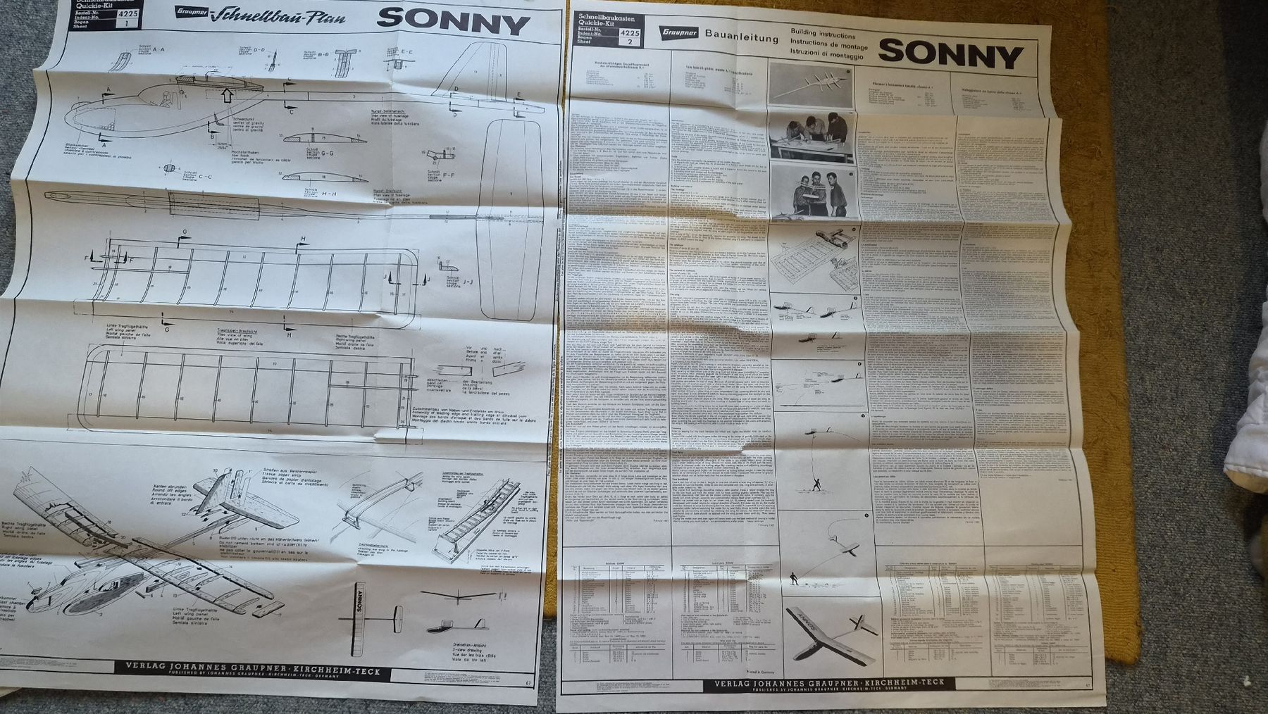 Kits de montage: Graupner Modellbauplan Sonny Segelflugmodell Bauplan – D'occasion à Kölliken par MissesBossTop1