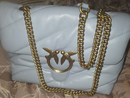 Wunderschöne Pinko Bag in Hellblau mit Goldkette ✨Top!