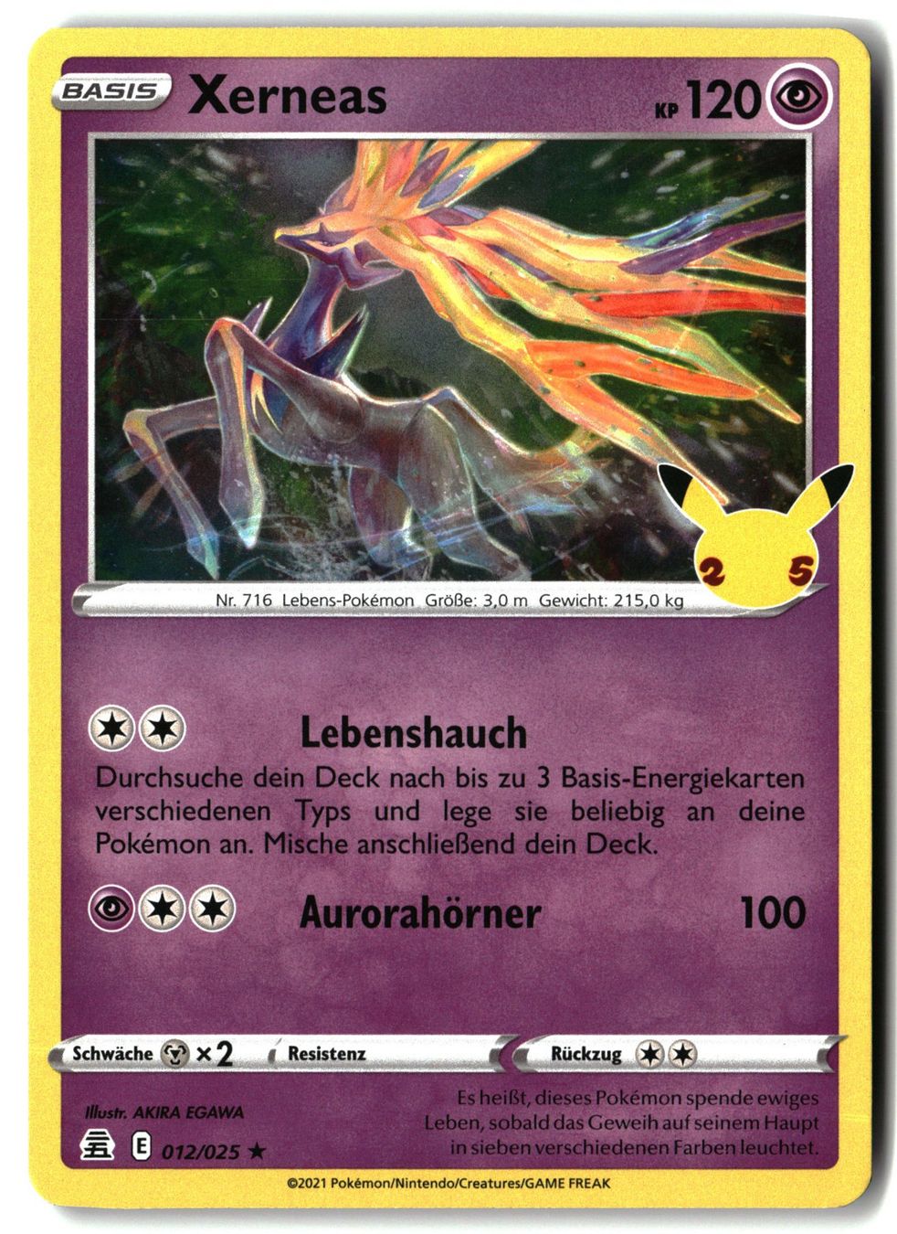 Pokémon Sammelbilder & Trading cards: Xerneas #12 Pokemon Celebrations – Gebraucht aus Feuerthalen von Plazatoys