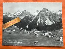 Arosa, alte Postkarte, 1953 Inner-Arosa mit Schiesshorn