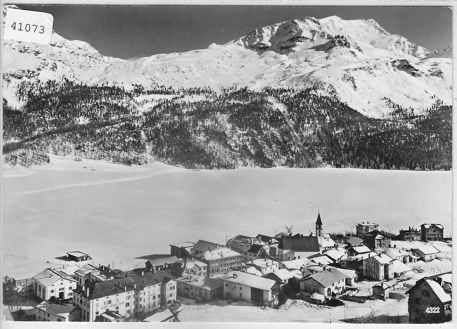 Ansichtskarten: Silvaplana mit Piz Corvatsch im Winter – Gebraucht aus Ettingen von Kartenplanet