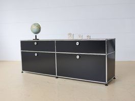 USM Sideboard schwarz, 2x2