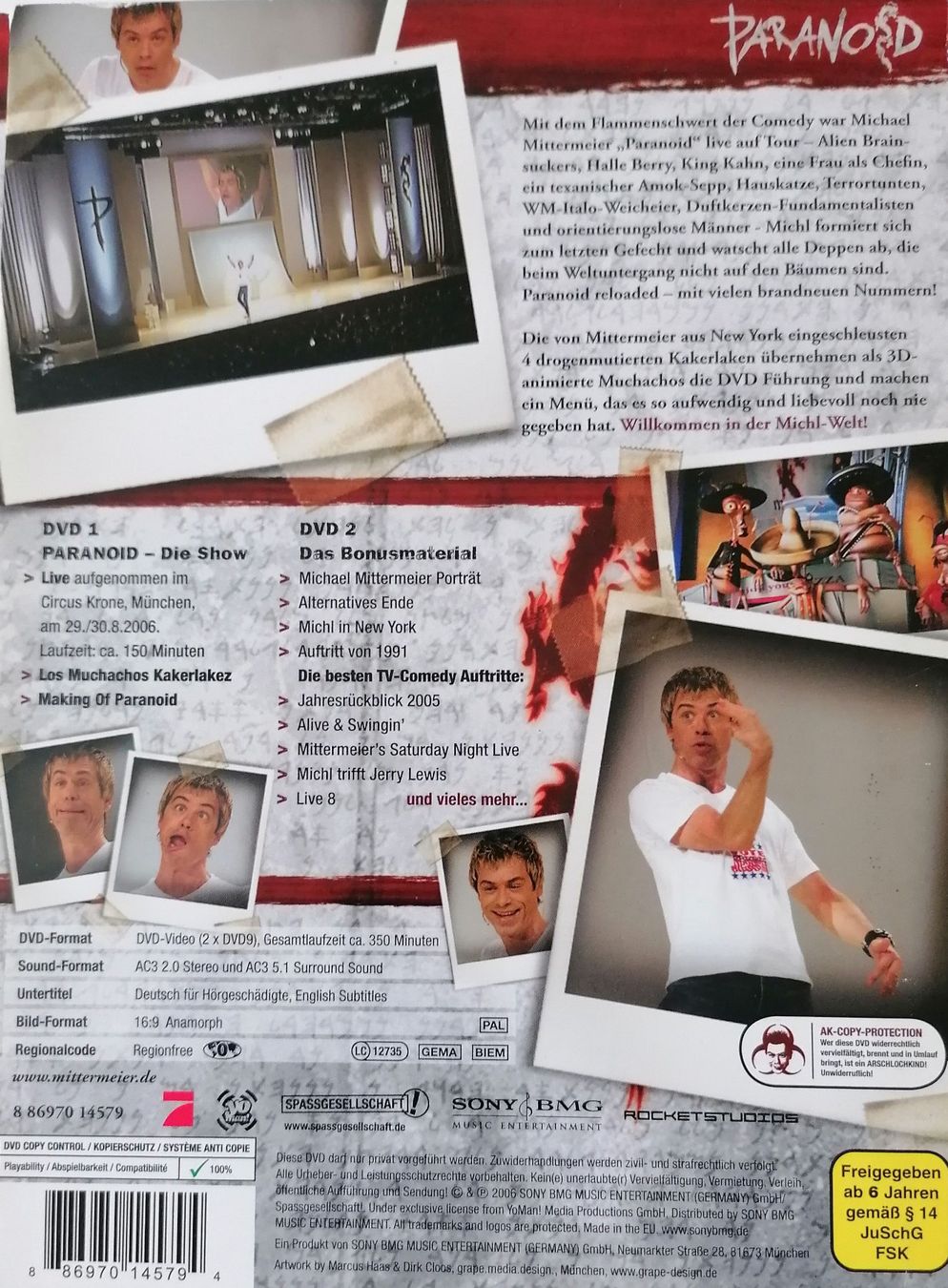 Tutti i DVDs: Michael Mittermeier - Paranoid - 2 DVD - 350 Min. – Usato da Oberurnen venduto da mackrokodile 1