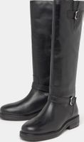 Neue Elegante Winter Stiefel aus Leder schwarz Gr 40