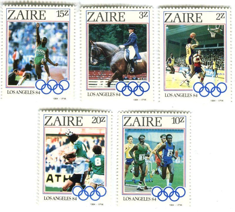 Tutti i francobolli: Briefmarken "Olympische Spiele". Zaire – Nuovo e nell'imballaggio originale da Basel venduto da Butsch5