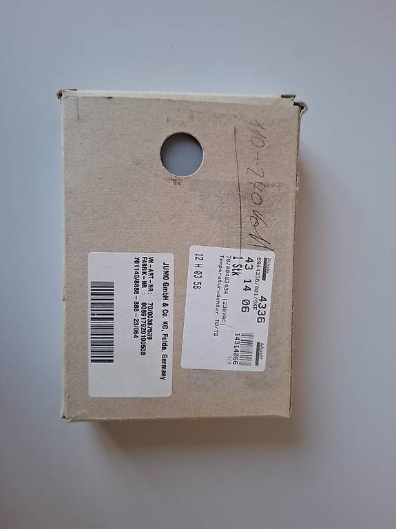 Componenti elettronici: JUMO TB/TW Temperaturbegrenzer Typ 7011400 ? NEU – Nuovo e nell'imballaggio originale da Beringen venduto da inexxwina