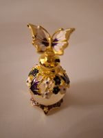 Schmuck-Parfümflakon, Gold mit Schmetterling, sehr elegant