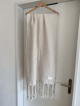Tommy Hilfiger Schal beige mit Fransen 