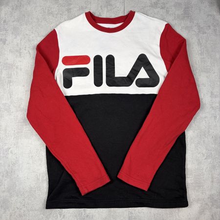 Pull Fila vintage noir blanc et rouge - S