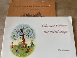 Klaviernoten: Kinderlieder, Weihnachtslieder, einfache sätze