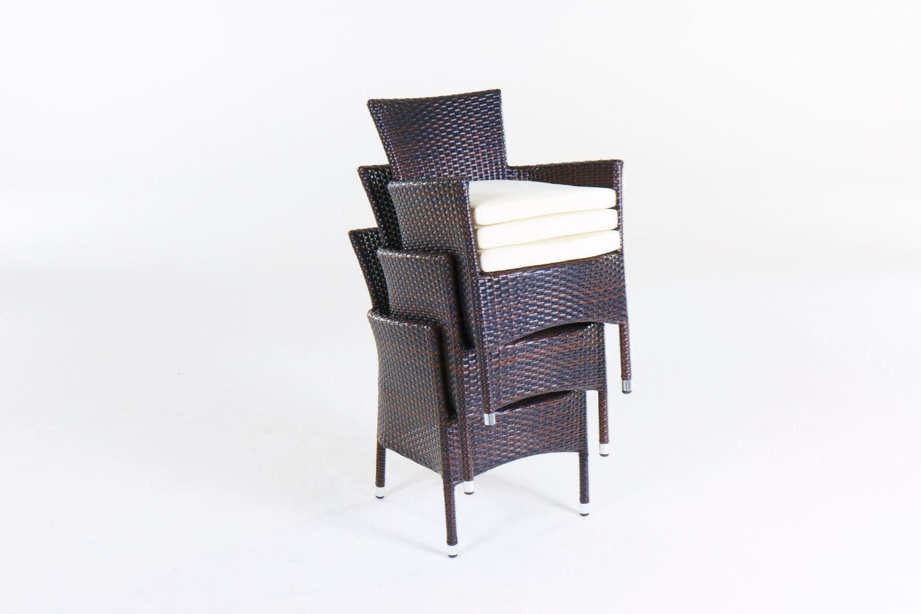 Tavoli: Gartentisch aus Rattan braun & 8 Stühle – Nuovo e nell'imballaggio originale da Bern venduto da rattan-lounge 4