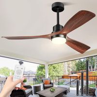 Deckenventilator mit Beleuchtung 132cm DC-Motor Braun