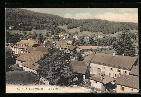 Cartoline postali: AK Saint Cergue, Ortsansicht, 1909 – Usato da Berlin venduto da bartko-reher