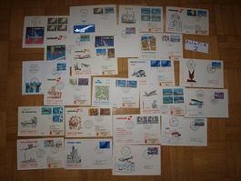 22 Aviatik Briefe gebraucht  siehe Bilder.