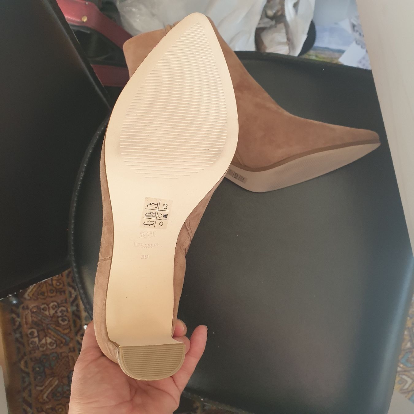 Dune London Scarpe da donna: DUNE neue Frühlings Echtwildlederstiefelette Gr. 39 – Nuovo (secondo la descrizione) da Frenkendorf venduto da Moon111 2