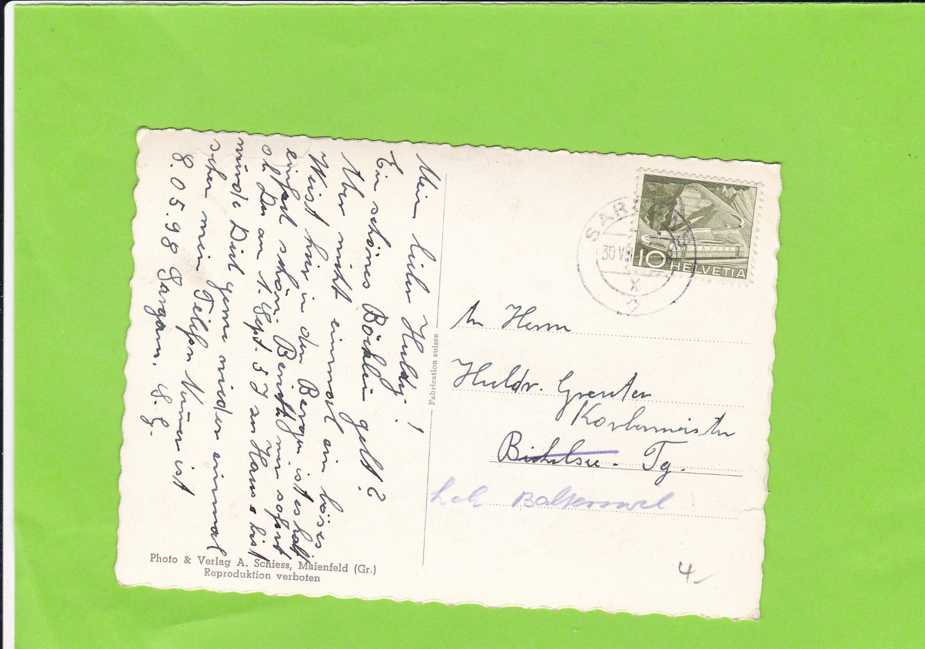 Cartoline postali: Ein stolzer Bock hält Ausschau – Usato da St. Peterzell venduto da neckertal 1