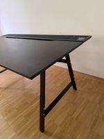 Schreibtisch schwarz mit Ablage und Netz 160x80cm neuwertig
