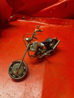 Vintage Motorrad Metall Miniatur Deko - Handgefertigt!