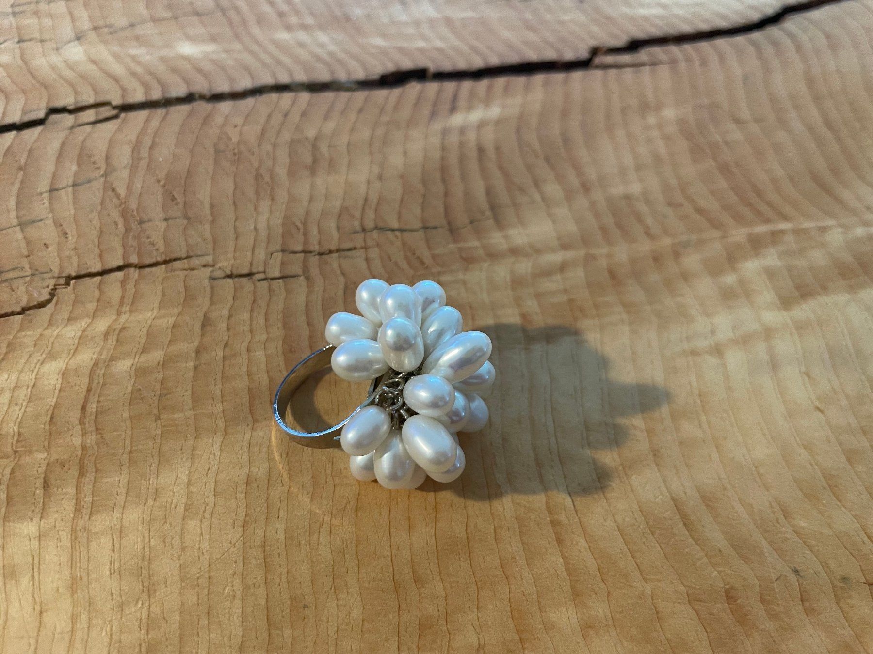 Ringe: Bague artisanale perles blanches | Ring mit weissen Perlen – Neu (gemäss Beschreibung) aus Zürich von AnnaSa 2