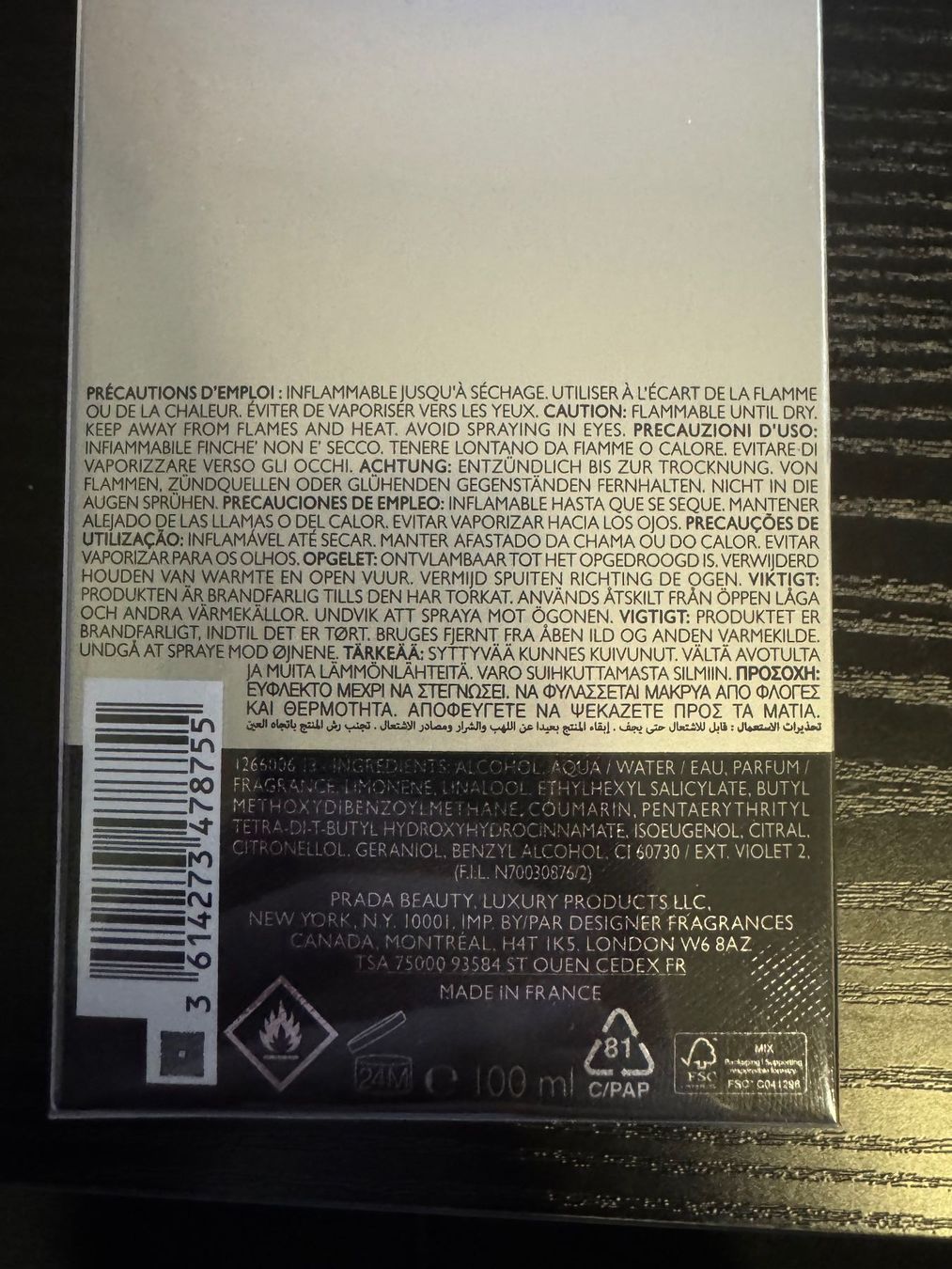 Prada Profumi & Eau de Toilette: Prada Luna Rossa 100ml Originalverpackt – Nuovo e nell'imballaggio originale da Ilanz venduto da SeriousSloth 2
