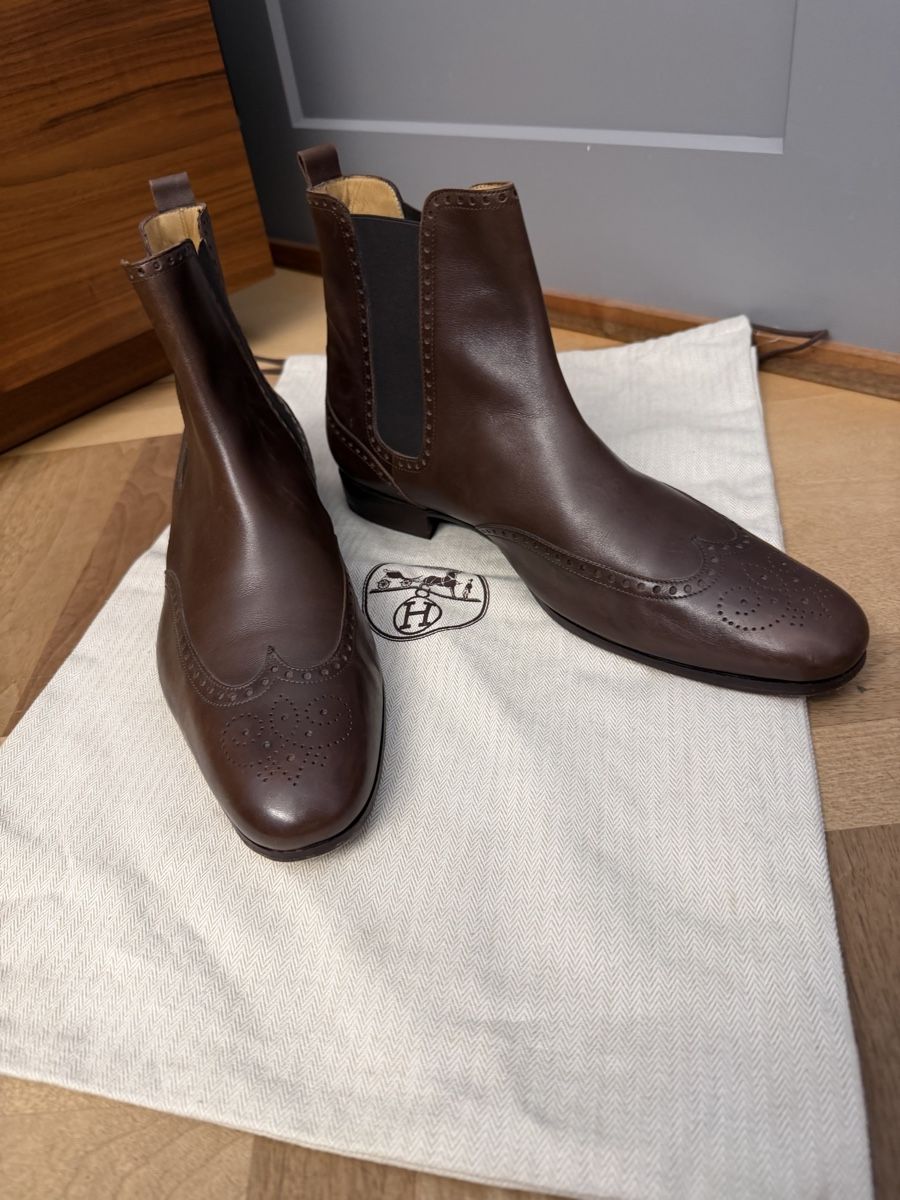 Hermès Chaussures hommes: Hermes Boots braun Grösse 45 – D'occasion à Zug par Furrerzug1