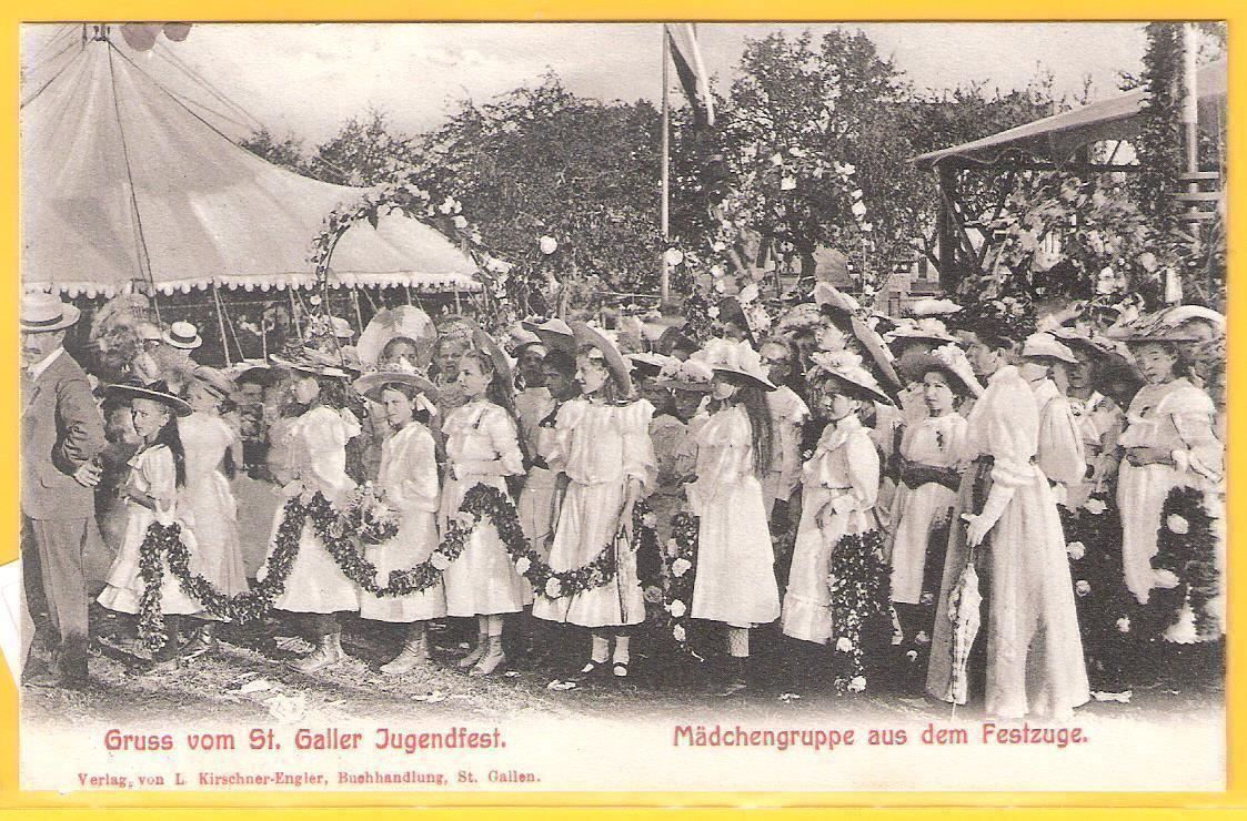 Ansichtskarten: 17.7.1907 Gruss vom St.Galler Jugendfest – Gebraucht aus Zürich von Hagliweg 1